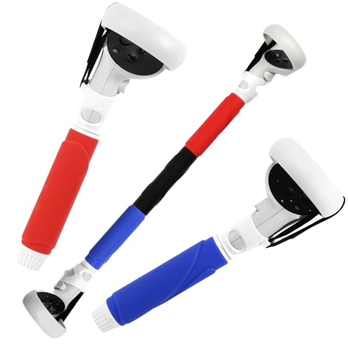 OOAVR VR Game Handles and Long Stick Handle Extension Grips for Oculus Quest 2 Gorilla Tag Long Arms, Washable and Durable VR Lightsaber Accessories for Beat Saber Golf Club Game,Supernatural