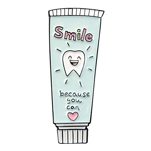 Brooch Pin, Cartoon Toothbrush Toothpaste To-do List Enamel Brooch Pin Collar Badge Jewelry - 2#