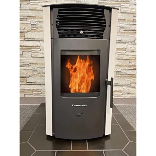 ComfortBilt HP50S Small Wood Pellet Stove Compact Heats 2,200 ft² 47 lb Hopper Arctic White