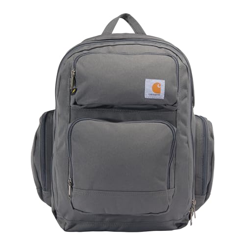 Carhartt Force Pro Backpack with 17-inch Laptop Sleeve and Portable Charger Compartment, Grey, One Size