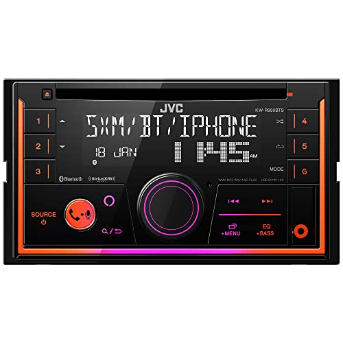 JVC KW-R950BTS Bluetooth Car Stereo Receiver with USB Port – LCD Display - AM/FM Radio - MP3 Player - Double DIN – 13-Band EQ (Black)