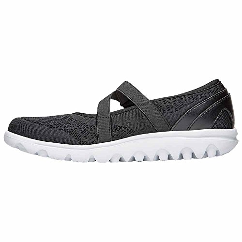 Propét Womens TravelActiv Mary Jane Walking Walking Sneakers Shoes - Black - Size 8.5 4E