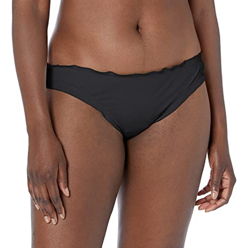 Smart & Sexy womens Secret Ruffled and Ruched Back Bikini Swimsuit Bottoms, Black Hue, Small US