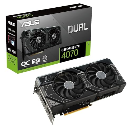 ASUS Dual GeForce RTX 4070 OC Edition 12GB GDDR6X, IP5X, Auto-Extreme Technology, 144-Hour Validation Program, HDMI 2.1a, DP 1.4a