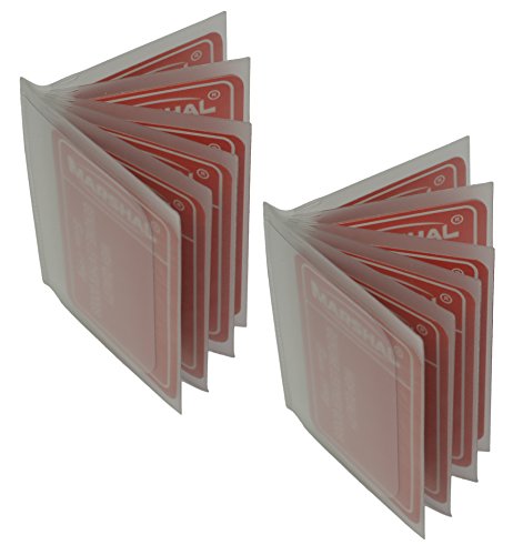 SET of 2-6 Page Plastic Wallet Insert for Bifold Billfold or Trifolds