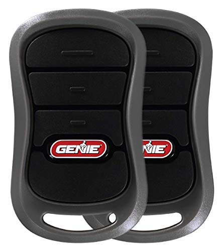 Genie 3-Button Garage Door Opener Remotes (2 Pack) - Each Remote Controls Up To 3 Genie Garage Door Openers -Compatibility Only With Genie Intellicode Garage Door Openers - Model G3T-R, Black