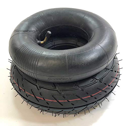 ScooterX Single Tire 10 x 3.50-4 Plus Inner Tube Fits Street Tread Gas Electric Go Karts Mini Pocket Bikes [3114A+3201]