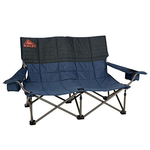 Kelty Low Loveseat Camping-Furniture, One Size, Navy/Dark Shadow
