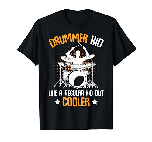 Drummer Kid Drumming Percussionist Drums Kids Boys T-Shirt