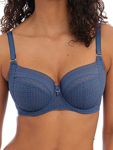 Freya Women's Viva Underwire Side Support Bra, LACE Vintage Denim, 34F