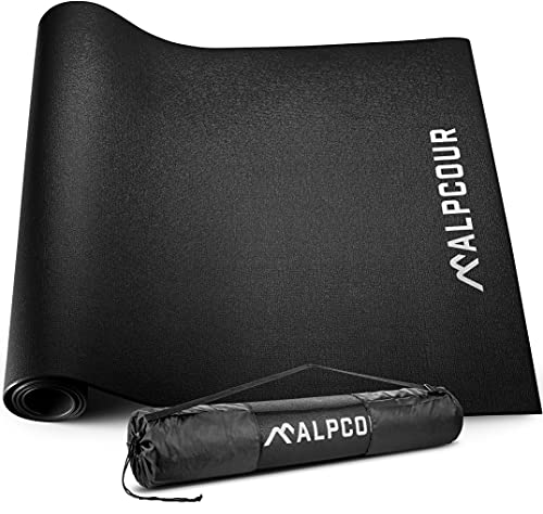 Alpcour Bike Trainer Mat – 36”x78” Multipurpose Carpet and Floor Protection – Water-Resistant with Anti-Slip Texture and Noise Insulation for Home and Indoor Gym Workout Cycling