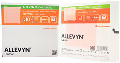 Smith and Nephew 66927637 Allevyn Hyrocellular Foam Dressing 4' x 4' - Box of 10
