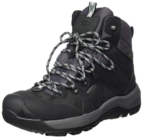 KEEN womens Revel 4 Mid Height Polar Snow Boot, Black/Harbor Gray, 8 US