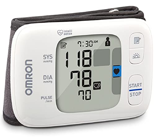 OMRON Gold Blood Pressure Monitor, Portable Wireless Wrist Monitor, Digital Bluetooth Blood Pressure Machine, Stores Up to 200 Readings for Two Users (100 readings each)