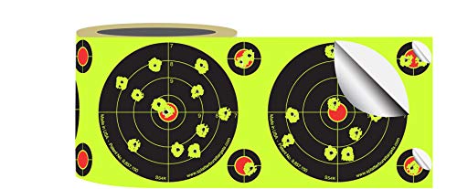 Splatterburst Targets - Roll of (200) 4 Inch Stick & Splatter Self Adhesive Shooting Target Stickers - Gun - Rifle - Pistol - Airsoft - BB Gun - Pellet Gun - Air Rifle - Made in USA