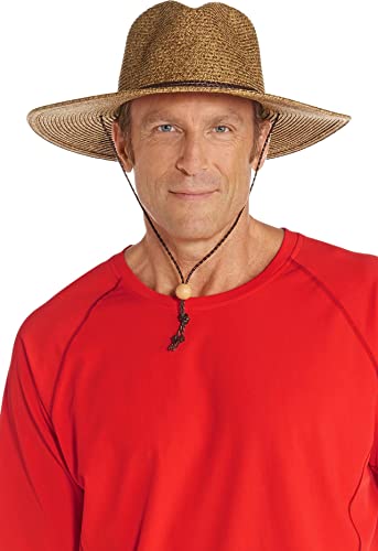 Coolibar UPF 50+ Men's Beach Comber Sun Hat - Sun Protective (Large/X-Large- Brown)