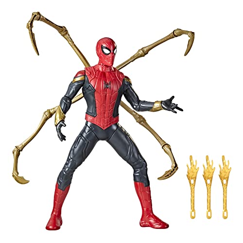 Spider-Man Marvel Deluxe 13-Inch-Scale Thwip Blast Integrated Suit Action Figure, Suit Upgrades, and Web Blaster Accessory