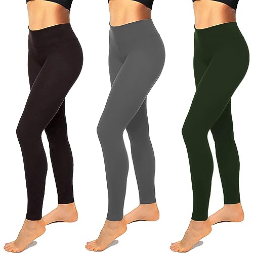 High Waisted Leggings for Women-Womens Black Seamless Workout Leggings Running Tummy Control Yoga Pants Reg&Plus Size