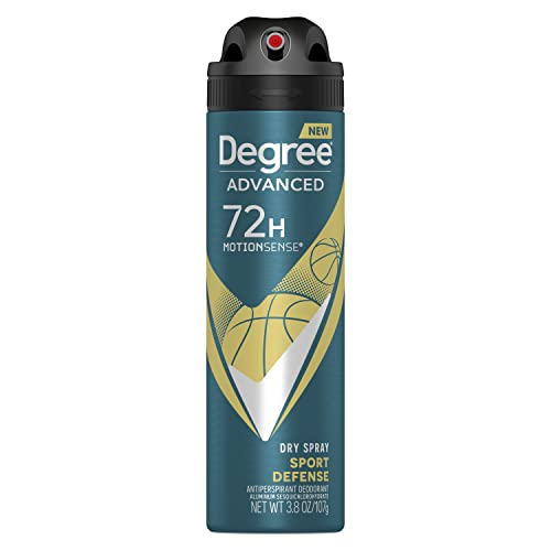 Degree Men Advanced Antiperspirant Deodorant Dry Spray Sport Defense 72-Hour Sweat and Odor Protection Deodorant For Men With MotionSense Technology 3.8 oz