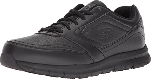 Skechers Men's Nampa Food Service Shoe, Black, 10.5 Wide