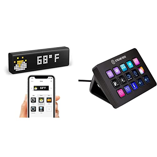 LaMetric TIME Wi-Fi Clock + Elgato Stream Deck MK.2 - Smart Home Studio Controller