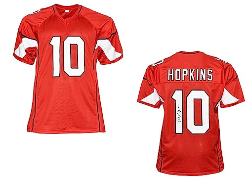 Deandre Hopkins Autographed Arizona Custom Red Football Jersey (JSA)