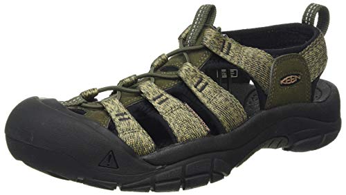 KEEN mens Newport H2 Closed Toe Water Sandal, Forest Night/Black, 9.5 US