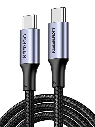 UGREEN USB C Cable, 100W 2-Pack USB C Charger Cable for iPhone 15/15 Plus/15 Pro/15 Pro Max/MacBook Pro/iPad Pro/Dell XPS/Samsung Galaxy S23/S22 Ultra/Switch/Pixel etc. 6.6FT Black