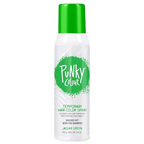Punky, Temporary Hair Color Spray, Jaguar Green, Non-Sticky, Non-Damaging Hair Dye Instant Vivid Hair Color, 3.5 oz, 1 Pack