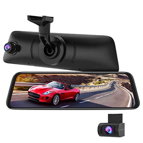 AUTO-VOX V5PRO 1080P 9.35'' OEM Rear View Mirror Camera, Full Laminated Ultrathin Touch Screen Mirror Dash Cam Front and Rear with No Glare, Super Night Vision Car Backup Camera Mirror