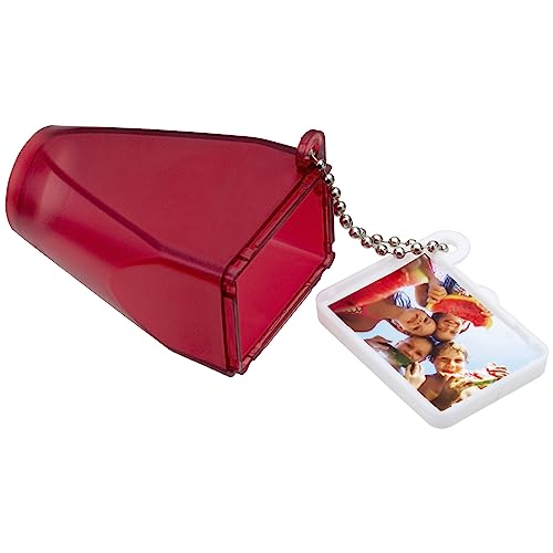 Neil Enterprises Inc. Red Translucent Full Frame Viewer Keychain - Case of 50