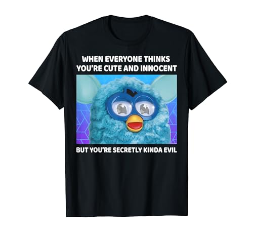Furby Cute But Secretly Kinda Evil Photo Meme T-Shirt