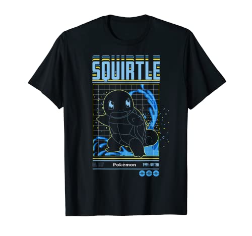 Pokémon Squirtle Water Type Schematic T-Shirt