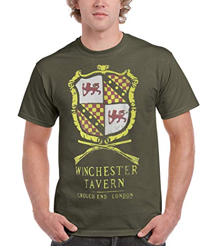 Shaun of The Dead Winchester Tavern T-Shirt-Large Green