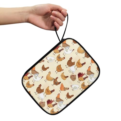 Spowatriy Roosters 12-Slot Watch Band Storage Bag Box 2-Tier Watch Display Case Velvet Lining,Pouch Travel Watch Straps Bands Carrying Case-Watch Band Storage Organizer