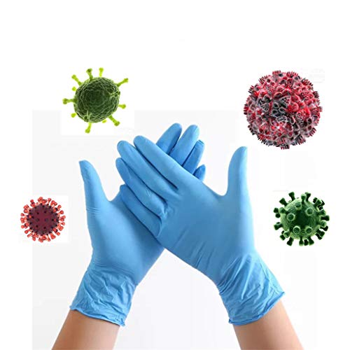 Liberty Glove – Duraskin - T2010W Nitrile Industrial Glove, Powder Free, Disposable, 4 mil Thickness (L) (L, Blue)