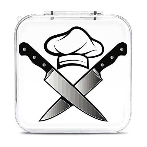 Chef Hat Knives 12-in-1 Game Card Case Holder forSwitch 12 Slots Card Storage Box