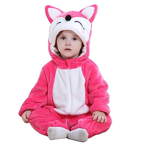 QIAONIUNIU Halloween Baby Fox Costumes Toddler Onesie Infants Cosplay Romper 6-12 Months