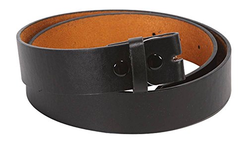 Beltmasters MENS/WOMENS BLACK LEATHER BELT FOR BUCKLES M MEDIUM (34-36)