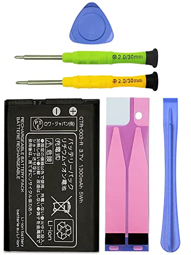 MAXSHARKS Fit for 3DS Battery Replacement, CTR-003 Battery for Nintendo 3DS, with Repair Toolkit