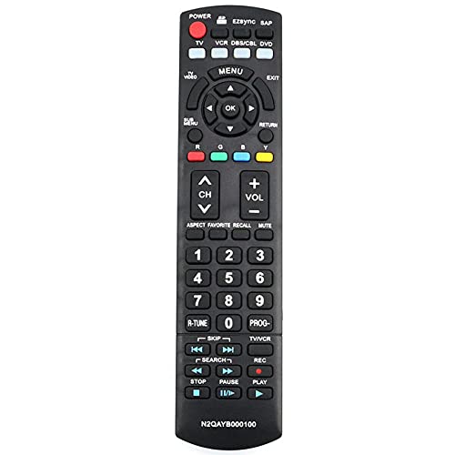N2QAYB000100 Replace Remote Control fit for Panasonic TV Viera TC-26LX70 TC-26LE70 TC-26LX85 TC-32LE70 TC-32LX70 TC-32LX700 TC-32LX70N TC-32LX85 TC-37LZ85 TH-42PC77U TH-42PE77U TH-42PX77U TH-42PX80U