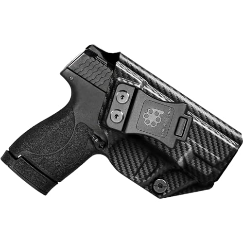 Amberide IWB KYDEX Holster Fit: Smith & Wesson M&P Shield Plus / M2.0 / M1.0-9mm/.40 S&W - 3.1' Barrel Pistol | Inside Waistband | Adjustable Cant | US KYDEX Made (BCF, Right Hand Draw (IWB))