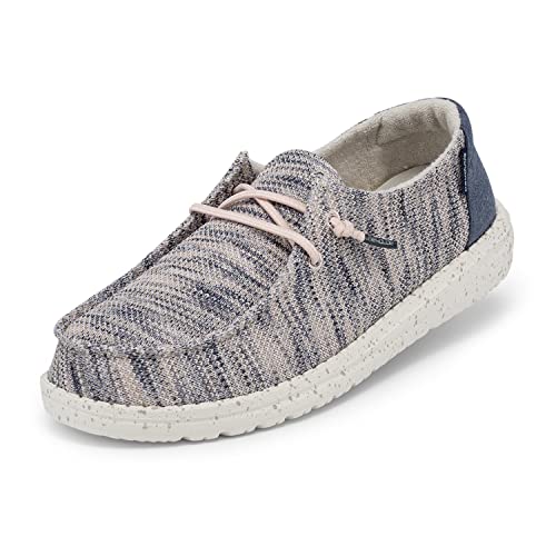 Hey Dude Women's Wendy Sox Light Pink Size 7 | Women’s Shoes | Women’s Lace Up Loafers | Comfortable & Light-Weight