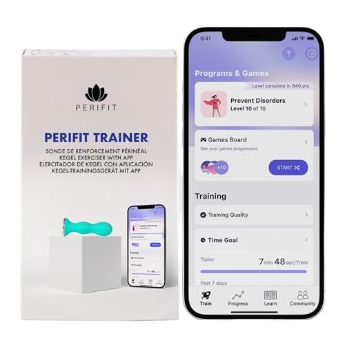 Perifit - Pelvic Floor Exerciser with App | Kegel Trainer | Strengthen Your Pelvic Floor, get Better Bladder Control, Stronger Pelvic Support (Green)