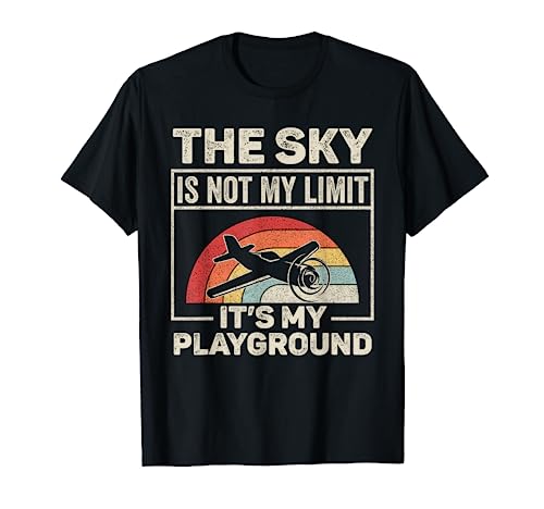 Vintage Retro Airplane Aviation Pilot Aircraft Aeroplane T-Shirt