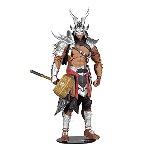 McFarlane Toys Mortal Kombat Shao Kahn (Platinum Kahn) 7' Action Figure with Accessories