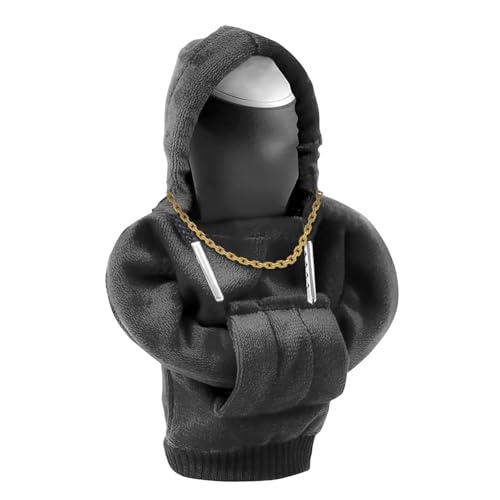 ADGIEN Gear Shift Cover, Gear Shift Hoodie for Automotive Exterior: Universal Car Gear Shift Knob Cover - Funny Shirt Sweater for Shifter Knob - Car Interior Accessories, Shift Knob Hoodie (Black)