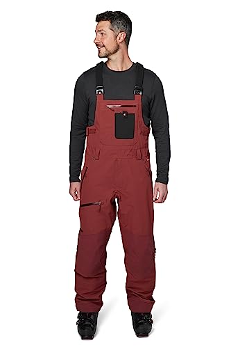 Flylow Men's Baker Bib Waterproof Breathable Ski & Snowboard Pant - Redwood - Large