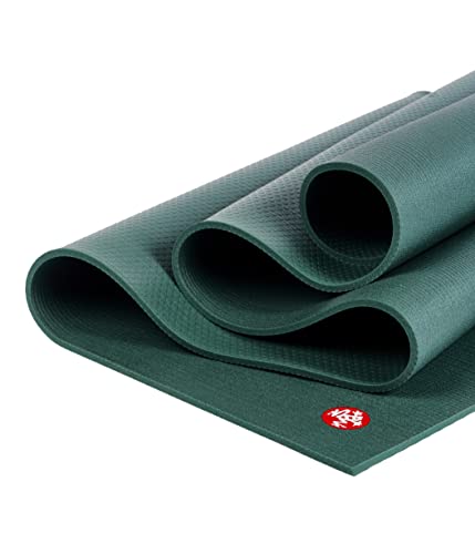 Manduka PRO Yoga Mat – Premium 6mm Thick Mat, Eco Friendly, Oeko-Tex Certified, Free of ALL Chemicals, High Performance Grip, Ultra Dense Cushioning for Support & Stability in Yoga, Pilates, Gym and Any General Fitness - 71 inches, Black Sage, 71' x 26'