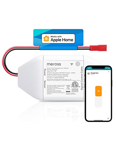 meross Smart Garage Door Opener Remote, Compatible with Apple HomeKit, Amazon Alexa, Google Assistant and SmartThings, No Hub Needed